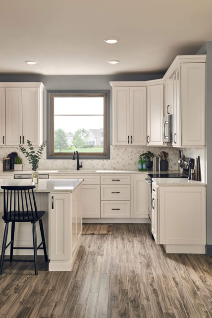 Cabinetto da cucina off-bianco del forno di Behome 