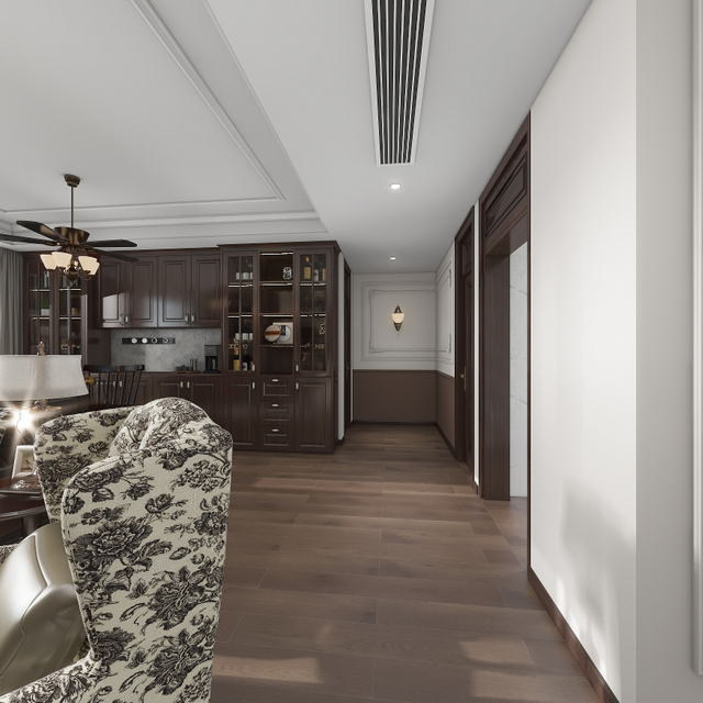 Serie classiche in legno di cereali in legno TV Cabinet da pranzo bar