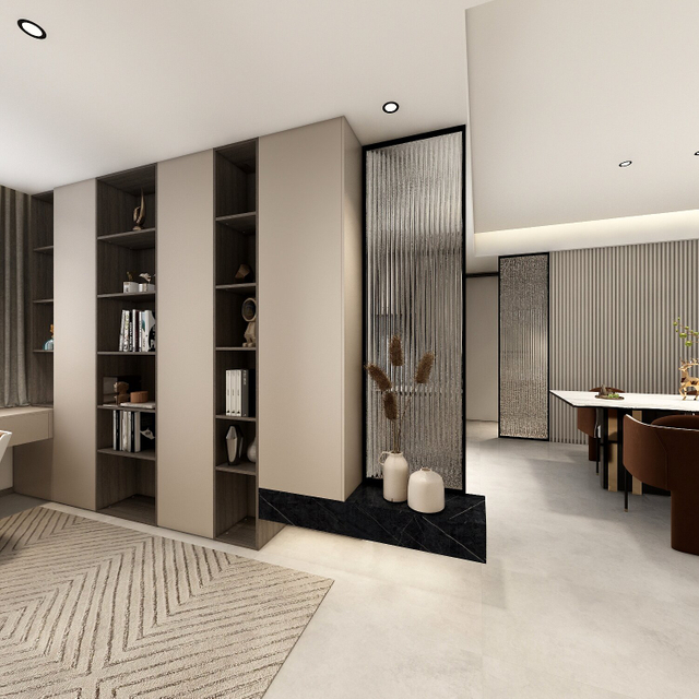 Moderno moderno gabinetto per lastre rocciose con spazio di archiviazione