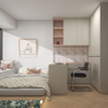 Camera da letto in stile semplice in legno